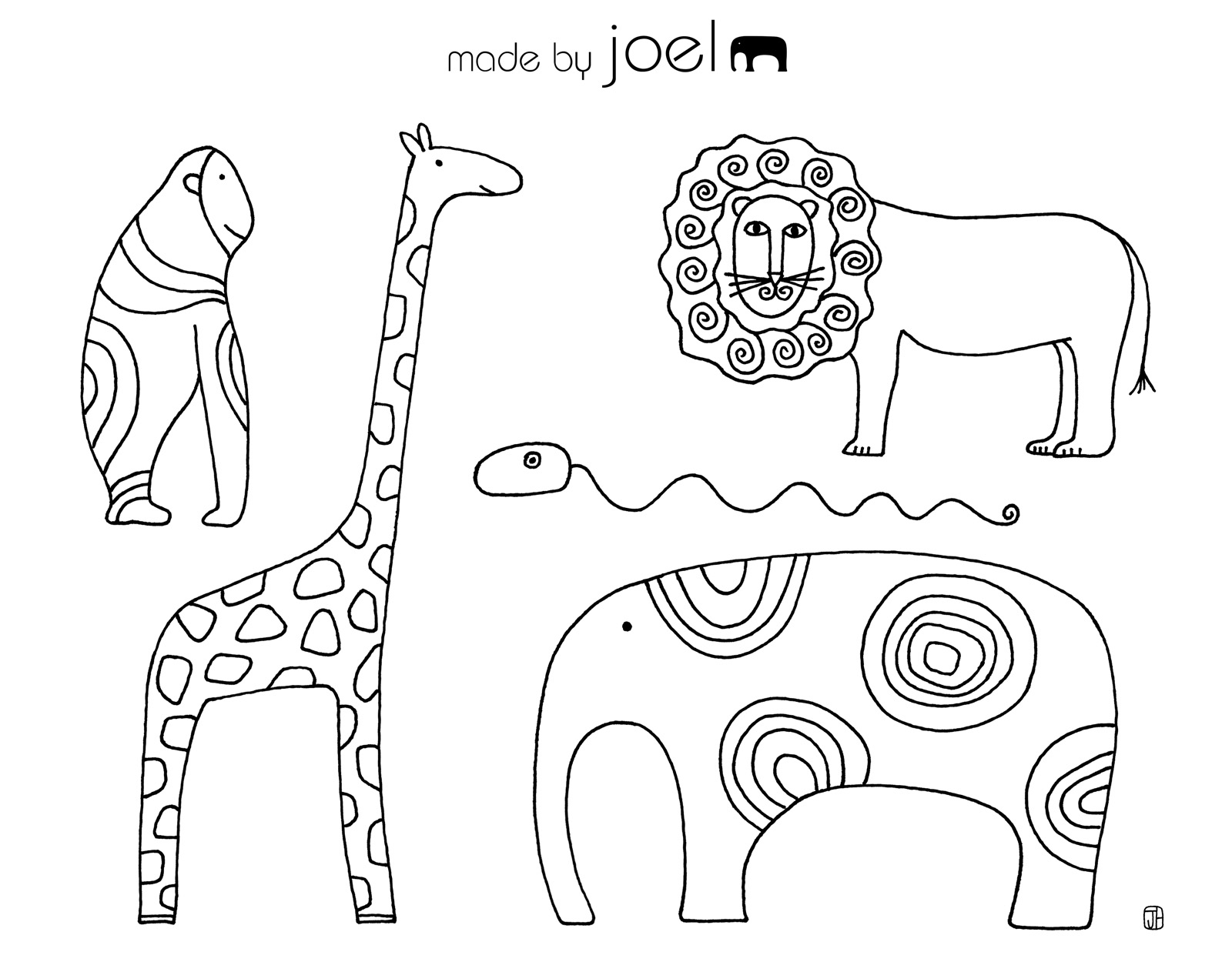 Free Coloring Sheets – Made by Joel